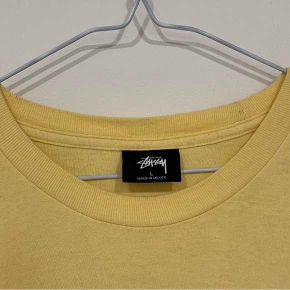 Stussy California Long Sleeve Pop Art Long Sleeve T-shirt L Pastel Yellow - Picture 4 of 9